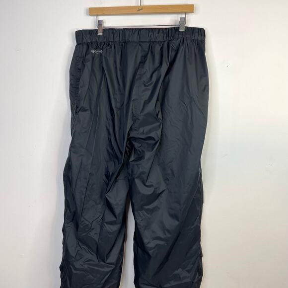 Columbia Omni-Tech Seam Sealed Waterproof Rain Pants Black Nylon Outdoors XXL - Picture 7 of 12